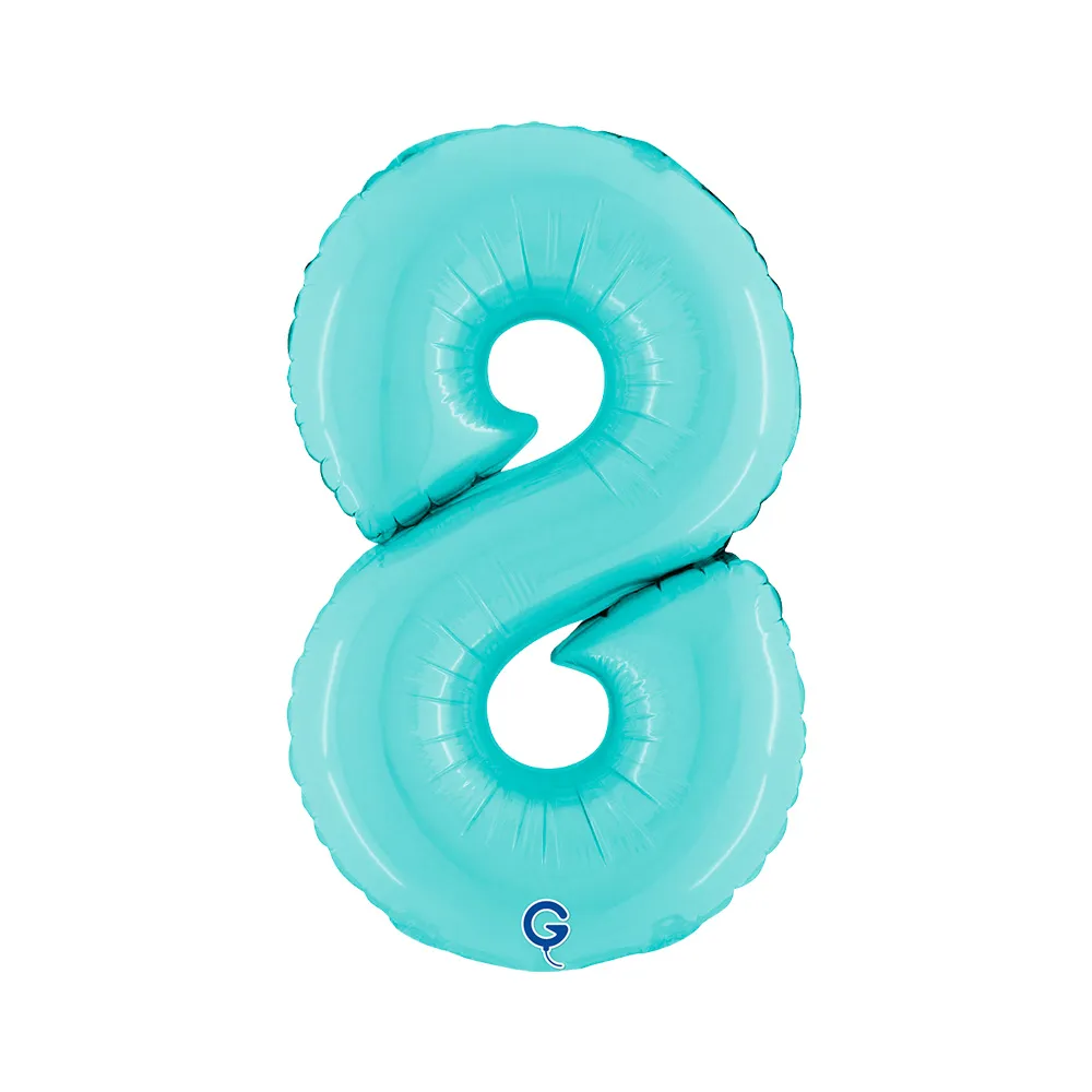 Balon Folie Cifra 8 Pastel Blue 36cm