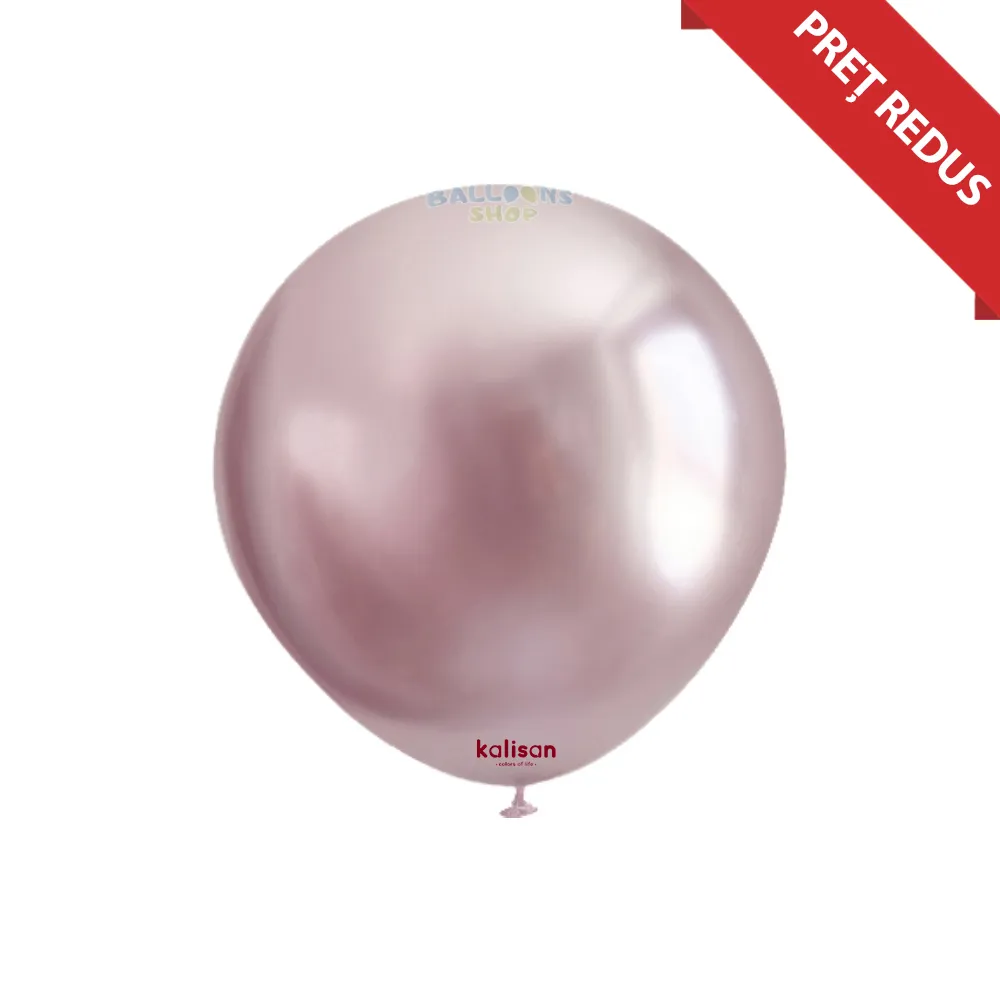 Baloane latex 13cm Mirror Pink Gold Kalisan 5013