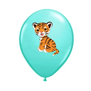 SET 12 Baloane Latex 30cm Asortate cu print Color Animalute Jungla BLS20221