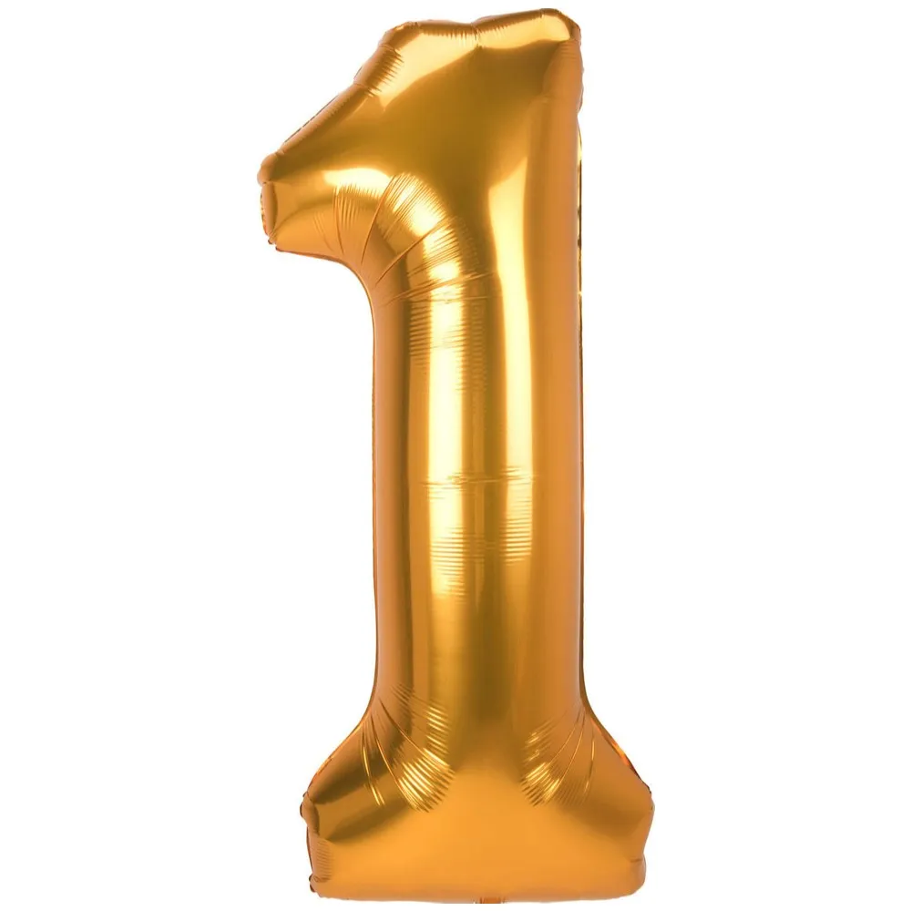 Balon folie cifra 1 auriu JUMBO 55x134cm AMS 38889 11