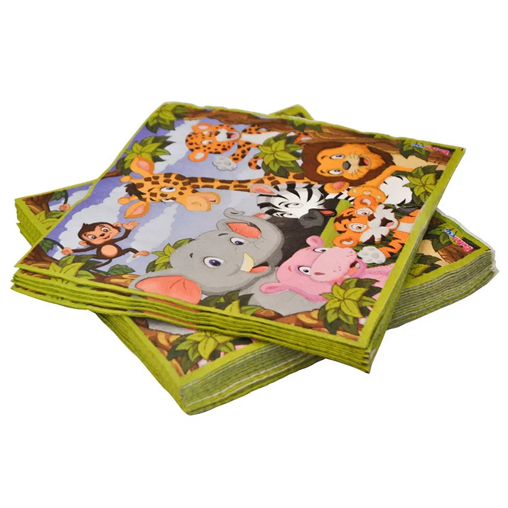 Set 16 Servetele Petrecere cu print Animale Safari SF8726