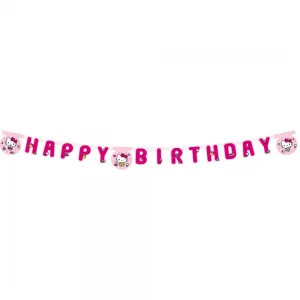 Banner Petrecere Happy Birthday Hello Kitty Fashion