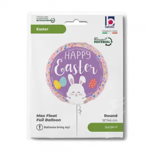 Balon Folie Happy Easter Bunny Dots 46cm