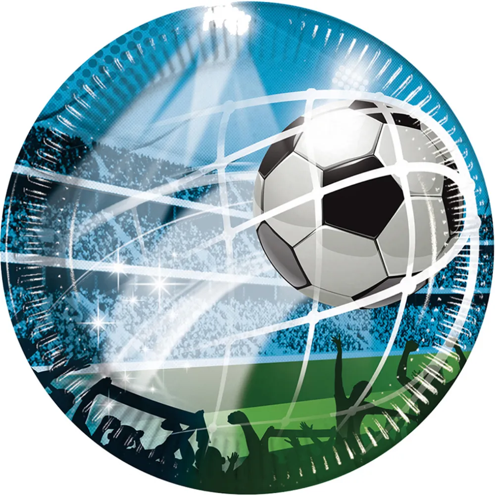 Set 8 Farfurii Petrecere 23cm Fotbal