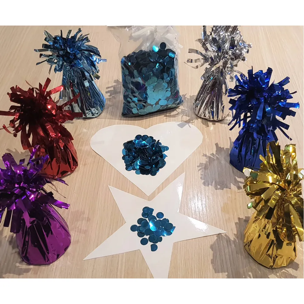 Confetti Metalic ALBASTRU 1.5cm Rotund 100g