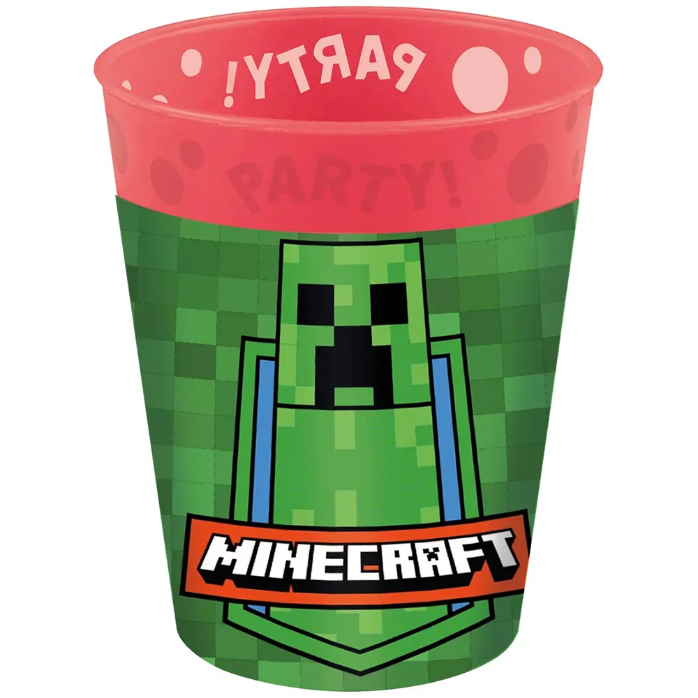 Set 4 Pahare Petrecere Reutilizabile 250ml Minecraft