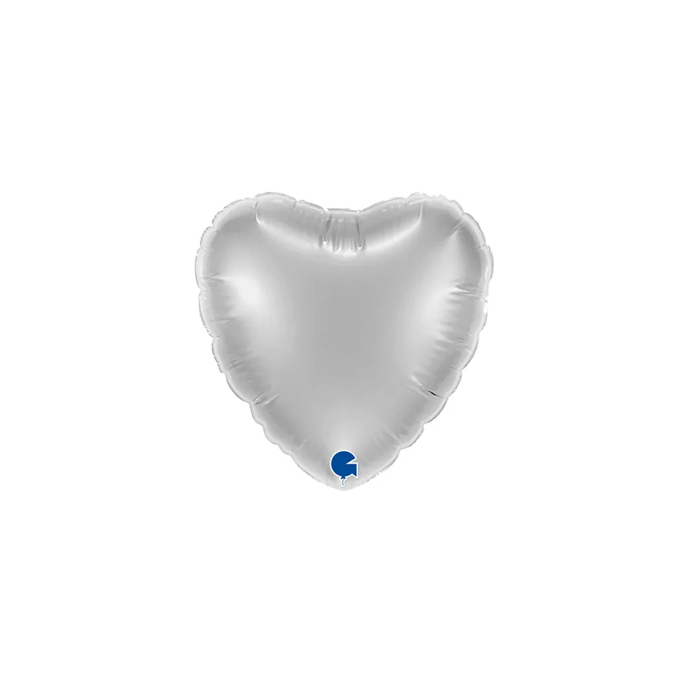 Balon Folie Inima Argintie 10cm Grabo