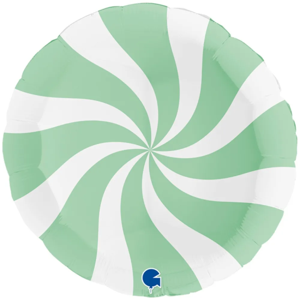 Balon Folie Rotund Acadea Alb-Mint 91 cm Grabo