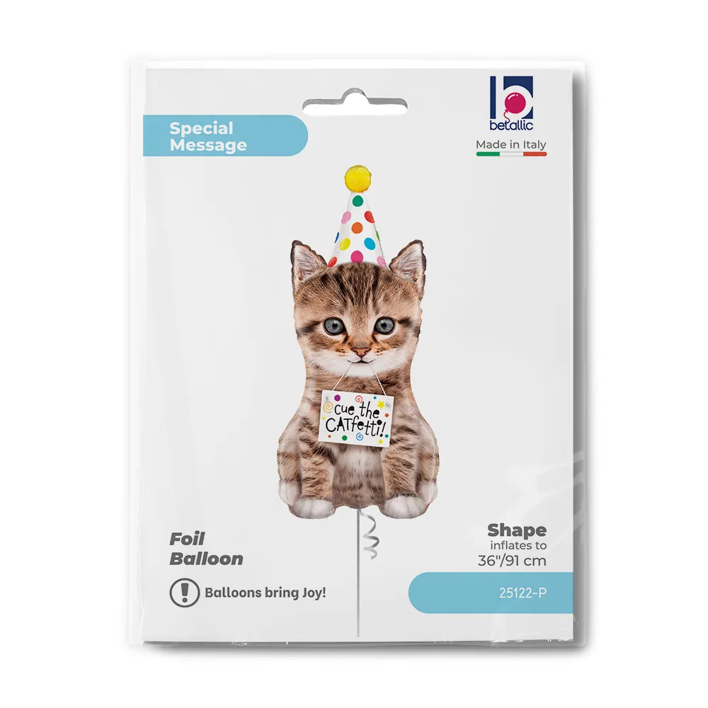 Balon Folie Figurina Happy Birthday Pisicuta 91cm