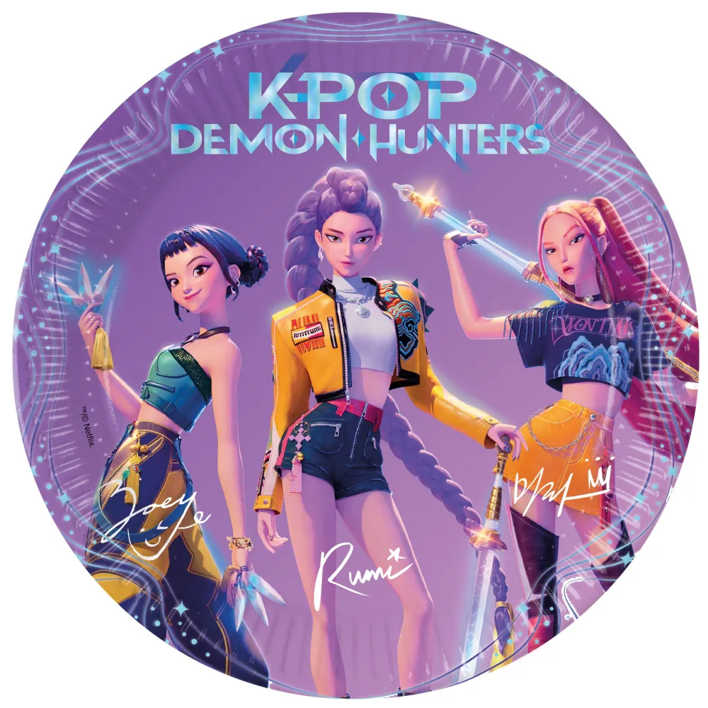 Set 8 Farfurii Petrecere 23cm K-POP Demon Hunters 98638