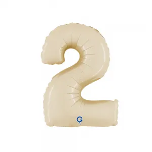 Balon Folie Cifra 2 Satin Cream 36cm