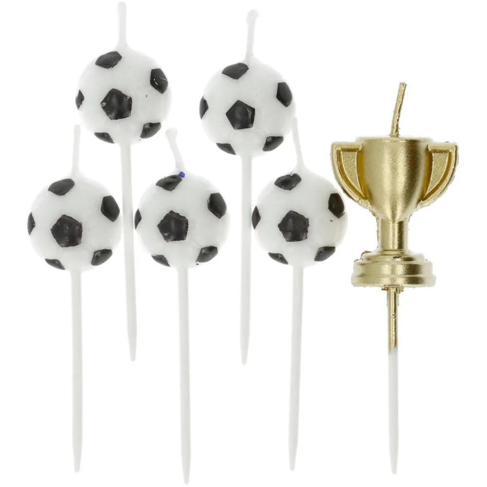 Set 6 Lumanari Fotbal 1.5cm