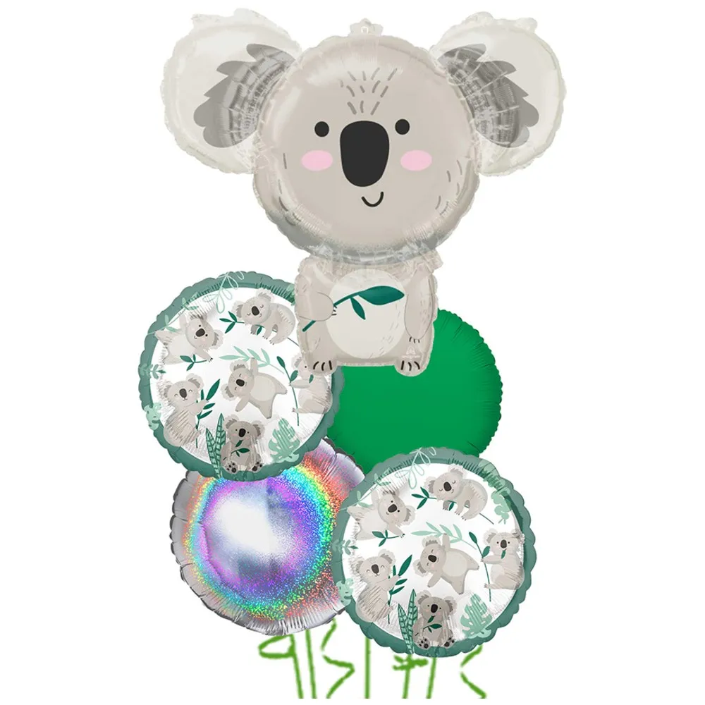 Buchet 5 baloane folie Tematica  Safari - Koala 2022258