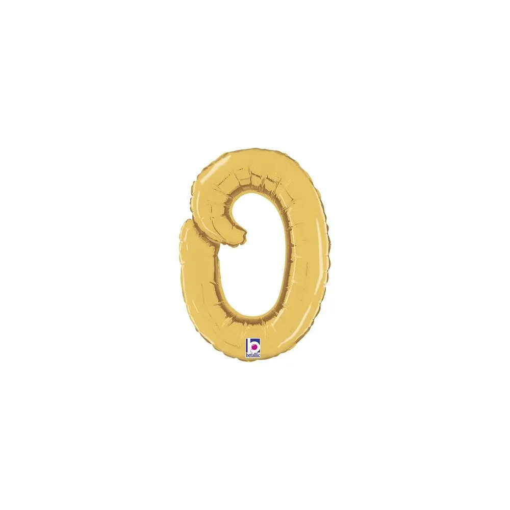 Balon Folie LITERA (AER) SCRIPT O Auriu 35 cm Grabo