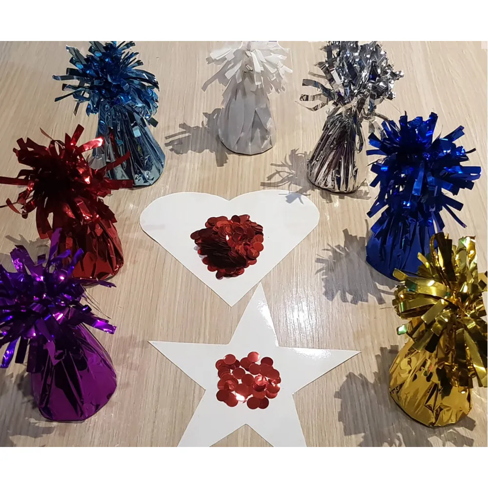 Confetti Metalic ROSU 1.5cm Rotund 100g