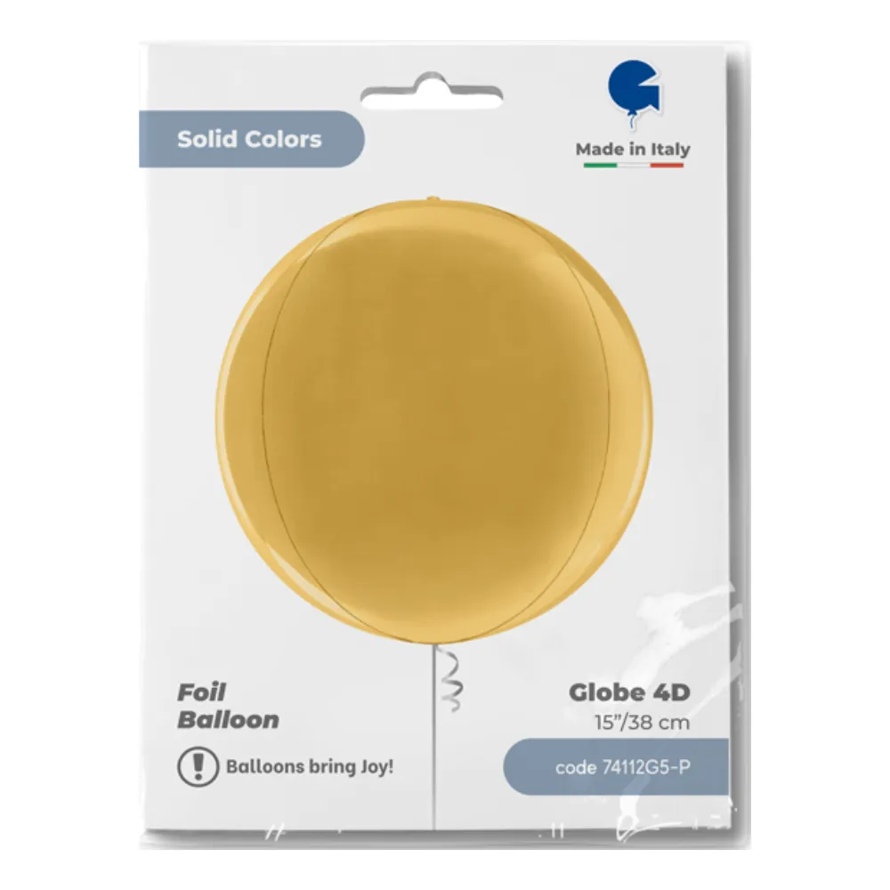 Balon Folie Sfera 4D Auriu 38 cm Grabo