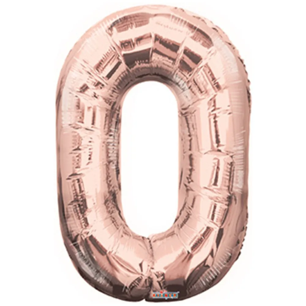 Balon folie cifra 0 rose gold 15640-34