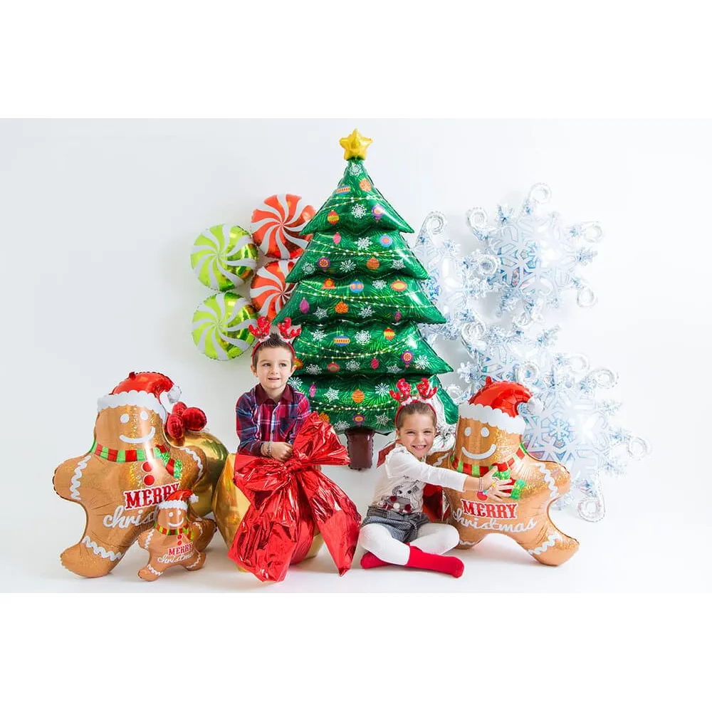 Balon Folie Figurina Brad Holografic 160cm Grabo