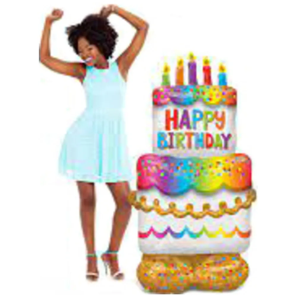 Balon Folie AirLoonz Birthday Cake 68x134cm 4244911