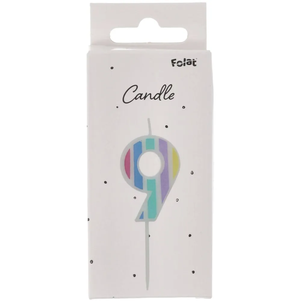 Lumanare Tort Cifra 9 Pastel Vibes