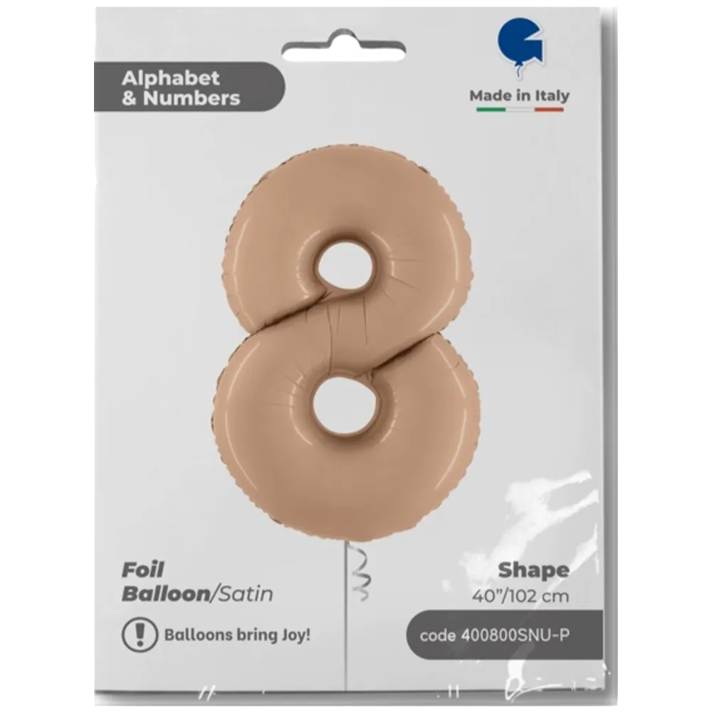 Balon Folie Jumbo CIFRA 8 Nude 102 cm Grabo