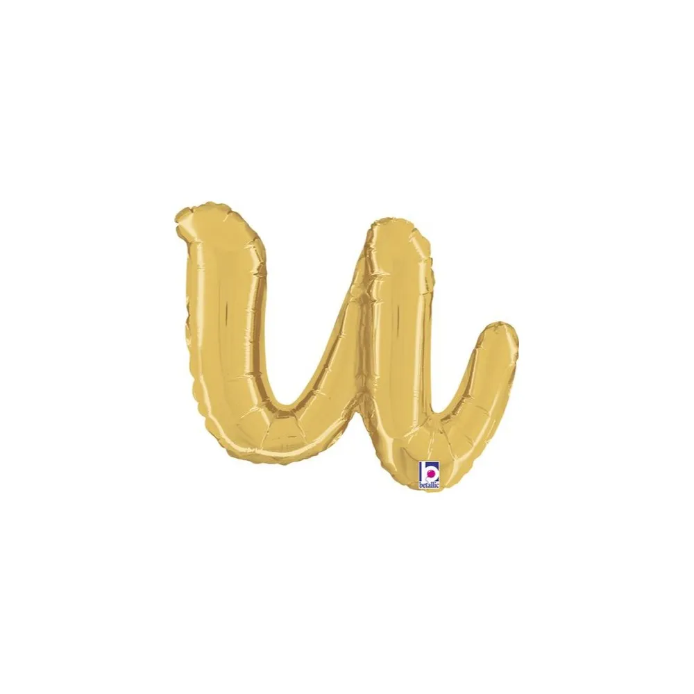 Balon Folie LITERA (AER) SCRIPT U Auriu 35 cm Grabo