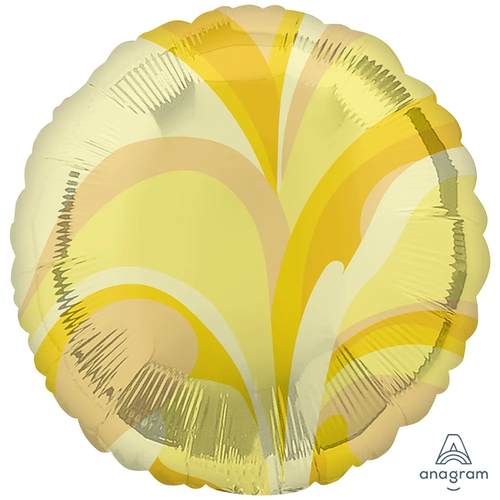 Balon Folie Rotund Gold Macro Marble 43cm ANAGRAM 4713101