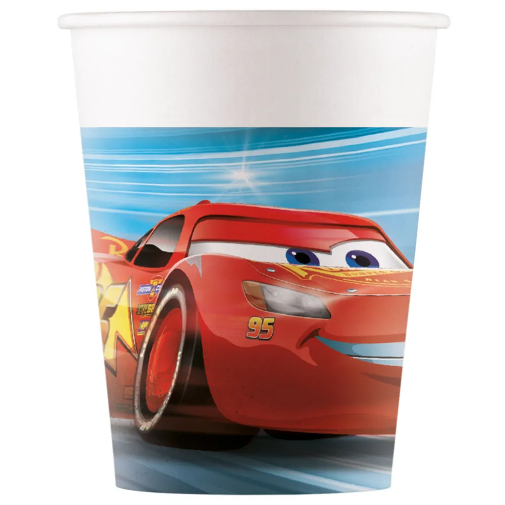 Set 8 Pahare Petrecere Carton 200ml Cars Victory is Mine
