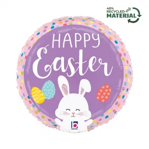 Balon Folie Happy Easter Bunny Dots 46cm