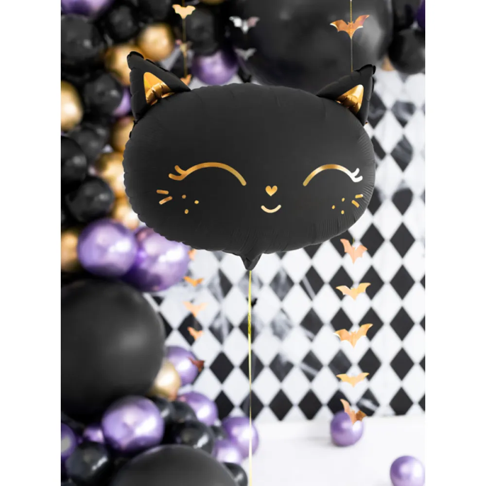 Balon Folie Figurina Cap Pisica Neagra 48x36cm FB84