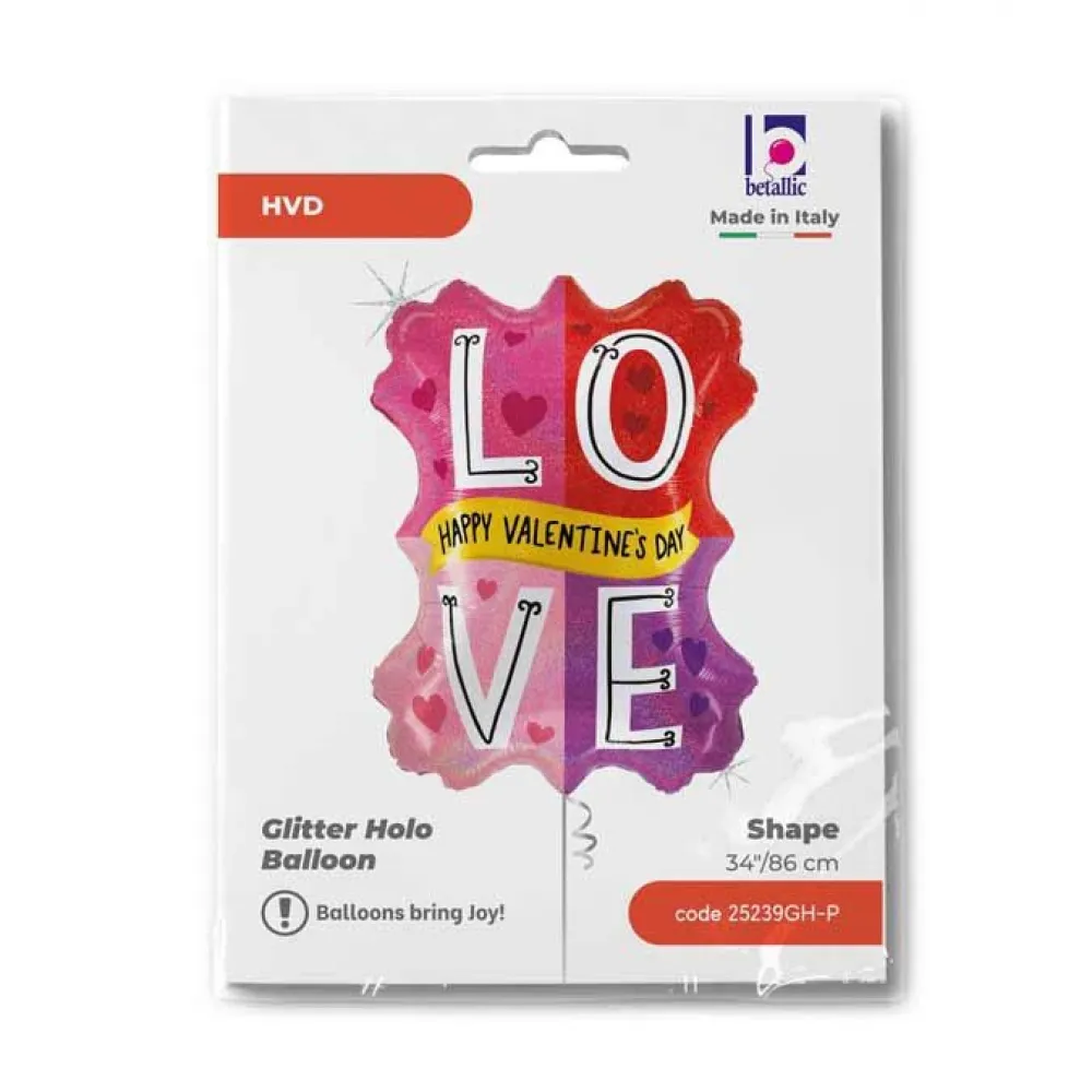 Balon Folie Jumbo Happy Valentine's 86 cm Grabo