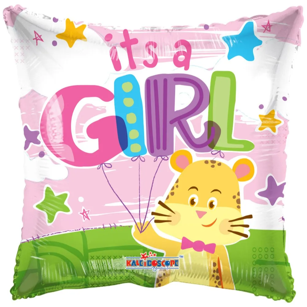 Balon Folie Patrat It's a Girl Ghepard 45cm