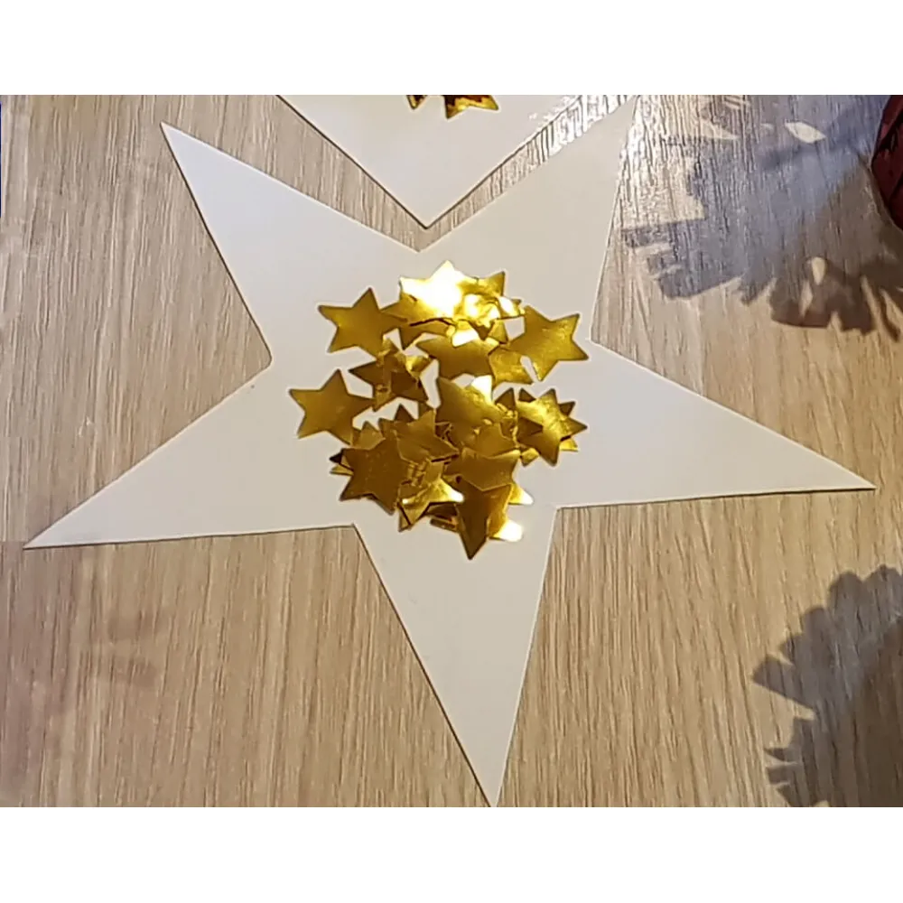 Confetti Metalic Auriu Stelute 1,5cm 100g