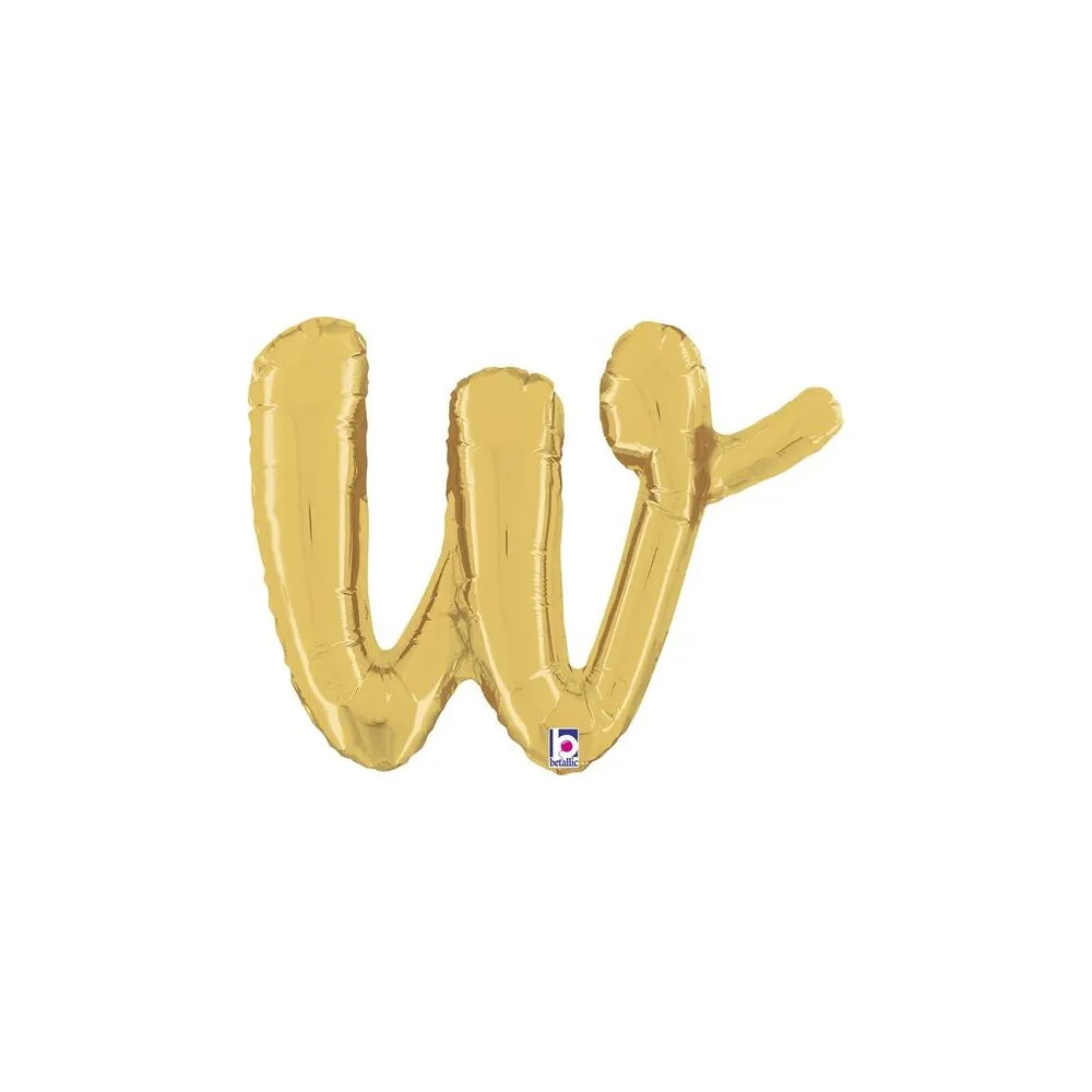 Balon Folie LITERA (AER) SCRIPT W Auriu 35 cm Grabo