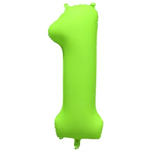 Balon Folie Cifra 1 Verde Neon 86cm R-10049-PKG