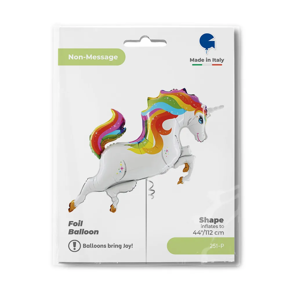 Balon Folie Figurina Unicorn Rainbow 112cm