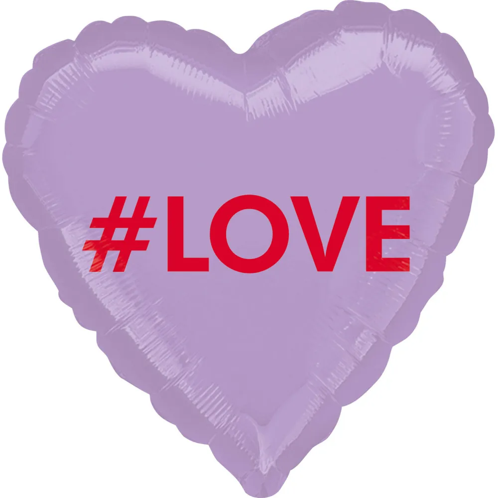 Balon Folie Inima #LOVE 45cm