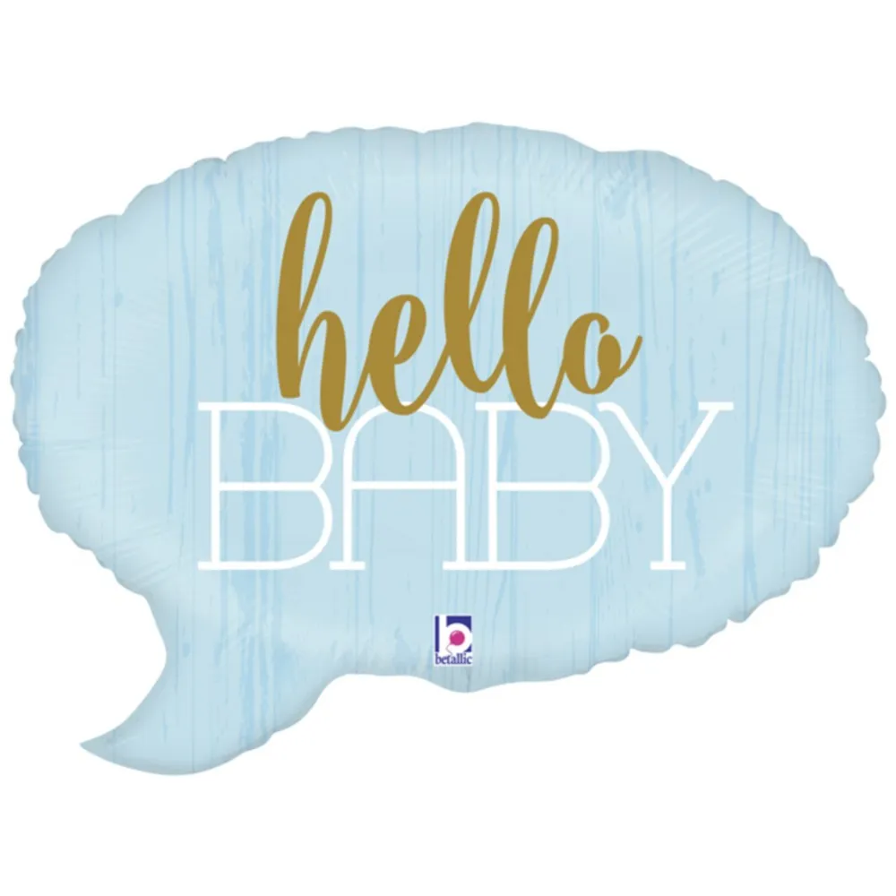 Balon Folie Figurina Hello Baby Bleu 61 cm Grabo