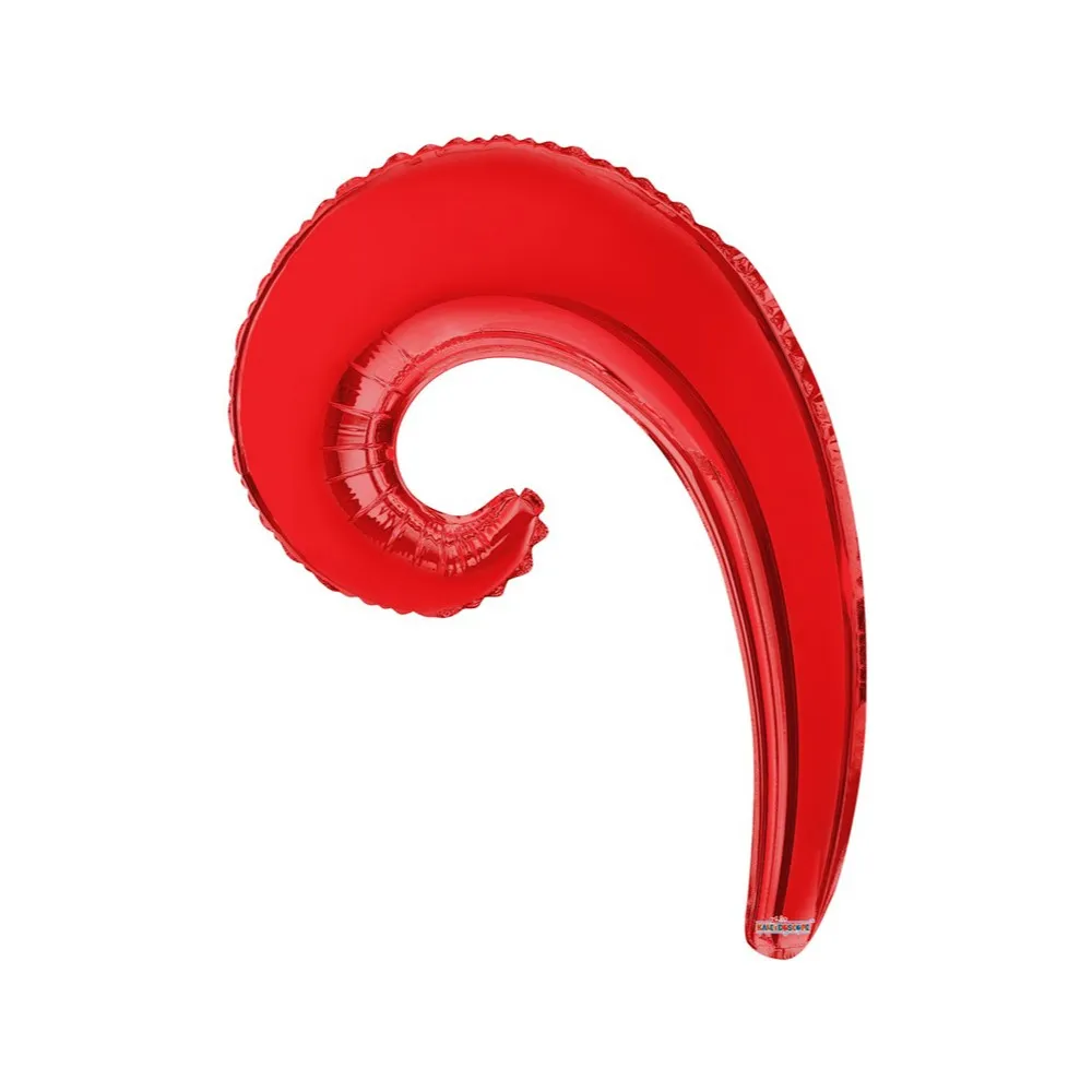 Balon Folie 35cm Val Curly rosu 19797