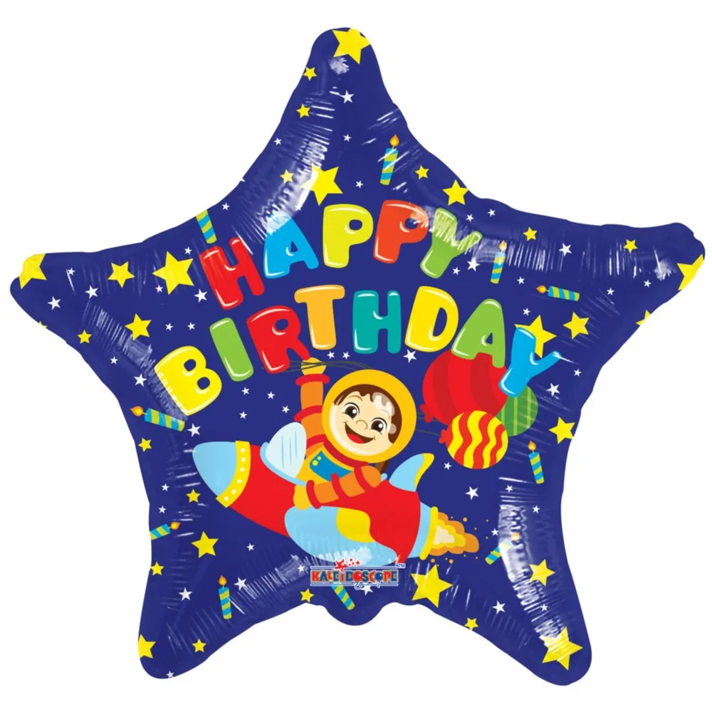 Balon Folie Stea Birthday Space 45cm Conver USA