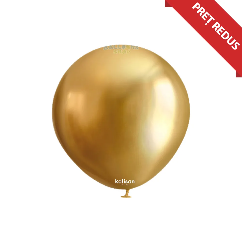 Baloane latex 13cm Mirror Gold Kalisan 5001