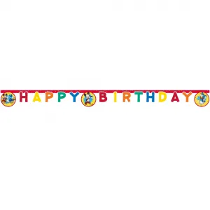 Banner Petrecere Happy Birthday Mickey Jump Into Fun