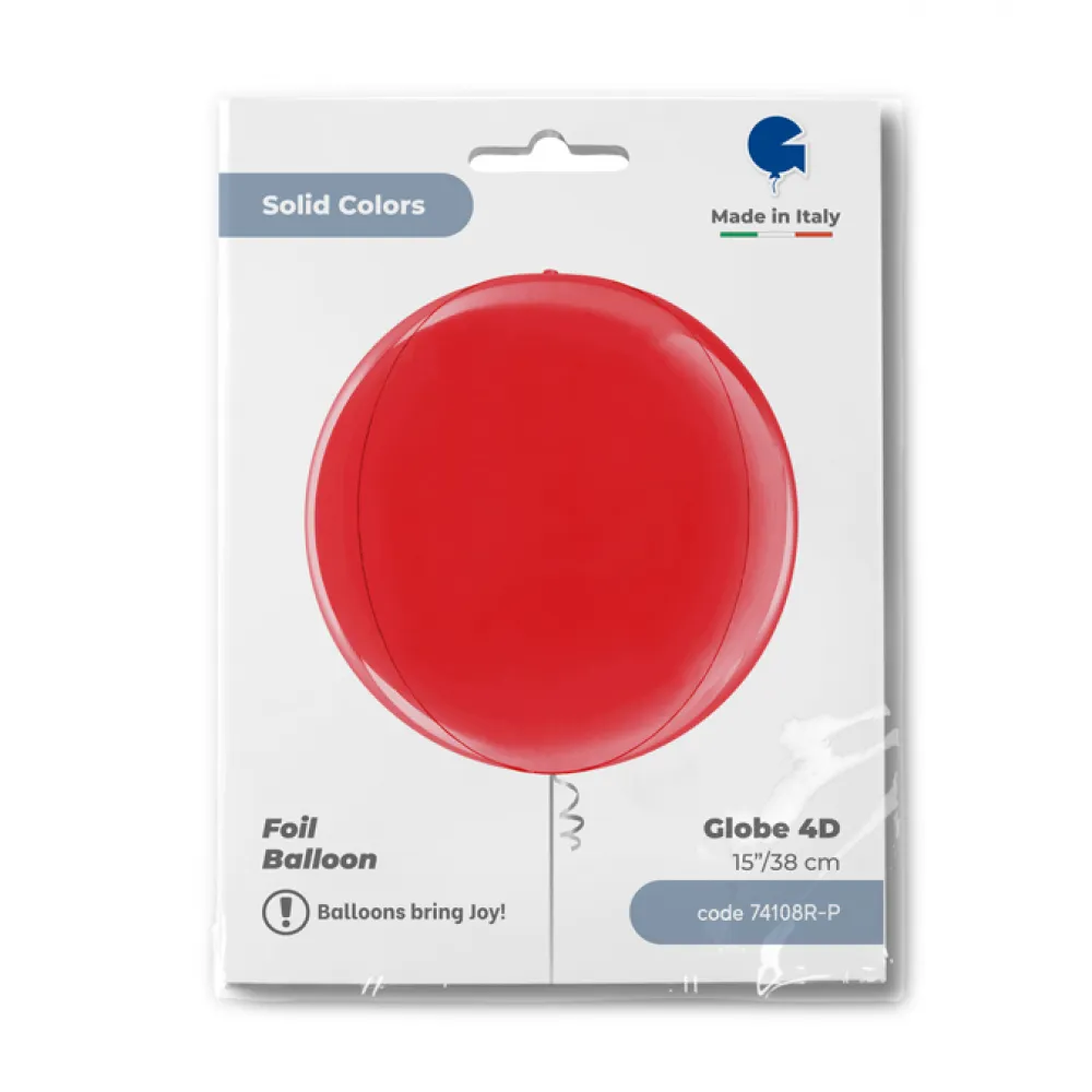 Balon Folie Sfera 4D Rosu 38 cm Grabo