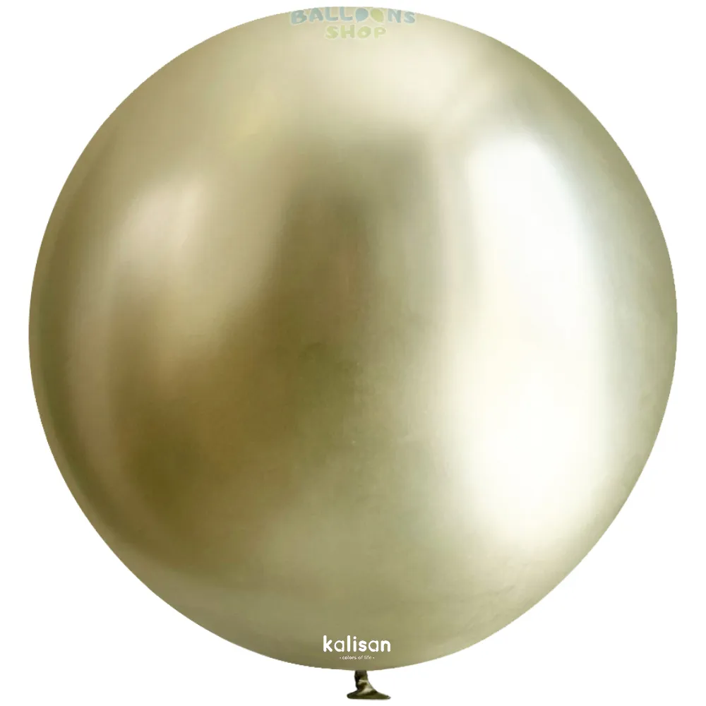 Balon Jumbo Latex 60cm Green Gold Mirror 5012 Kalisan