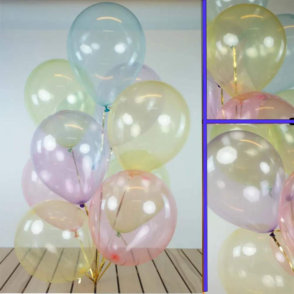Baloane latex 30cm GALBEN EXTRA-Transparent