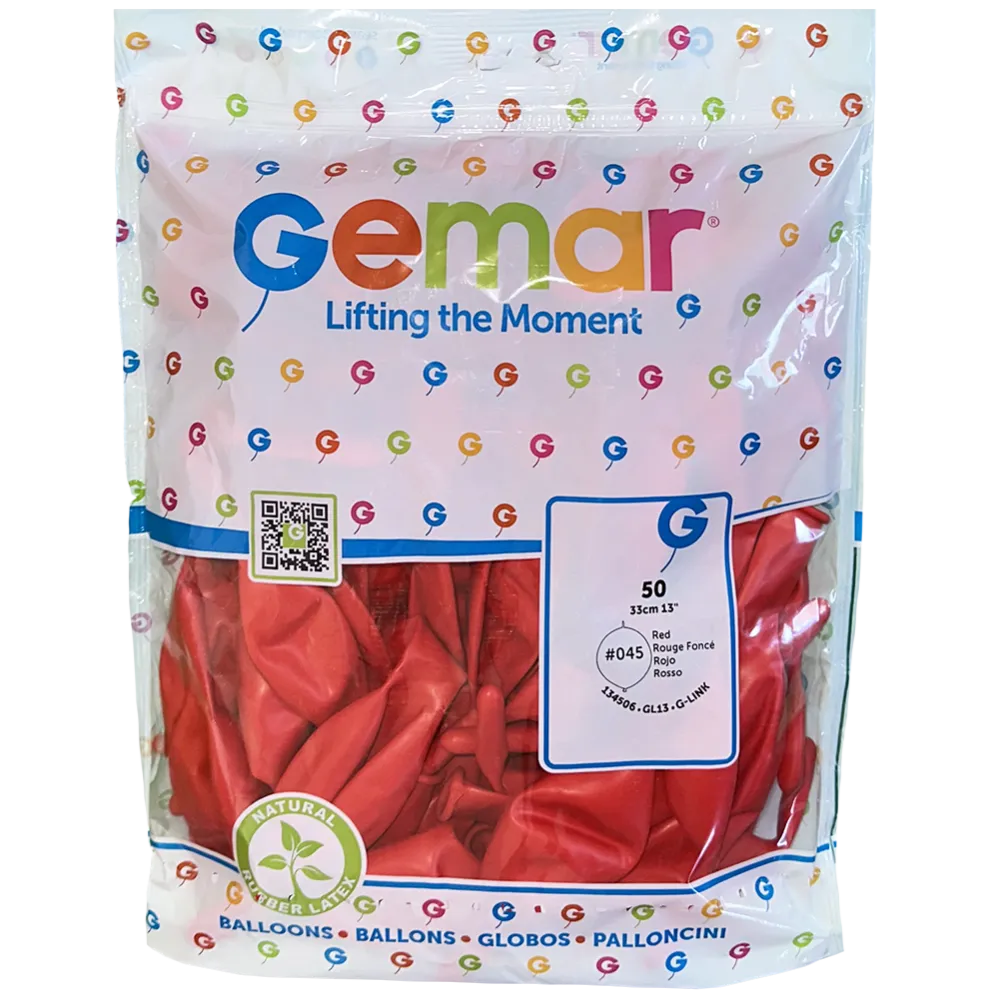 Baloane Latex G-Link 33cm Standard Rosu GL13.45
