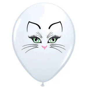 Set 12 Baloane Latex 30 cm Asortate Print Color Pisica BLS20223