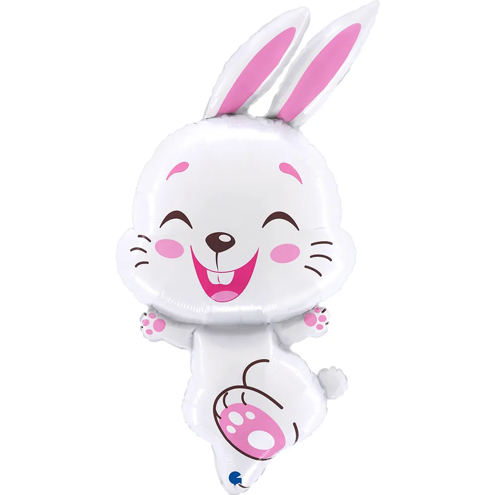 Balon Folie Figurina Iepuras Alb 91cm