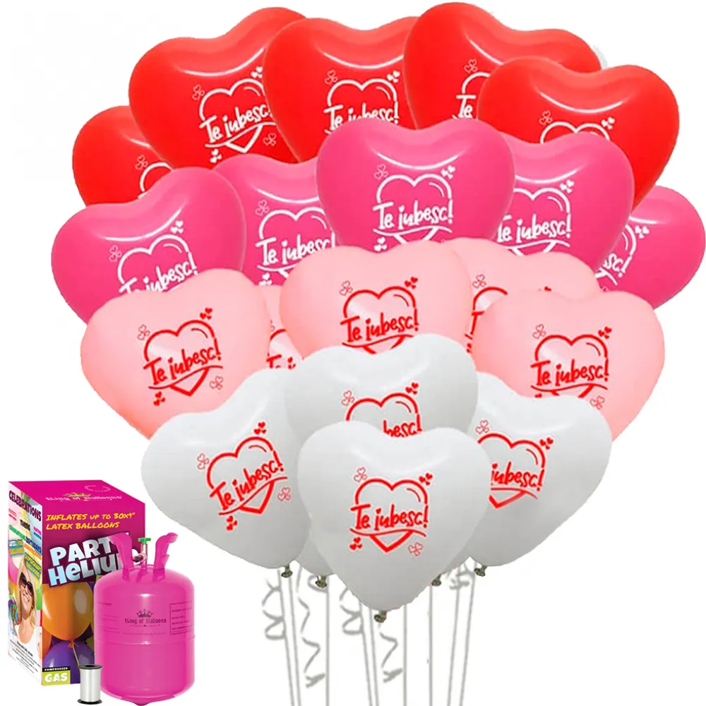 Pachet Baloane Valentine's Day (cu butelie mica)
