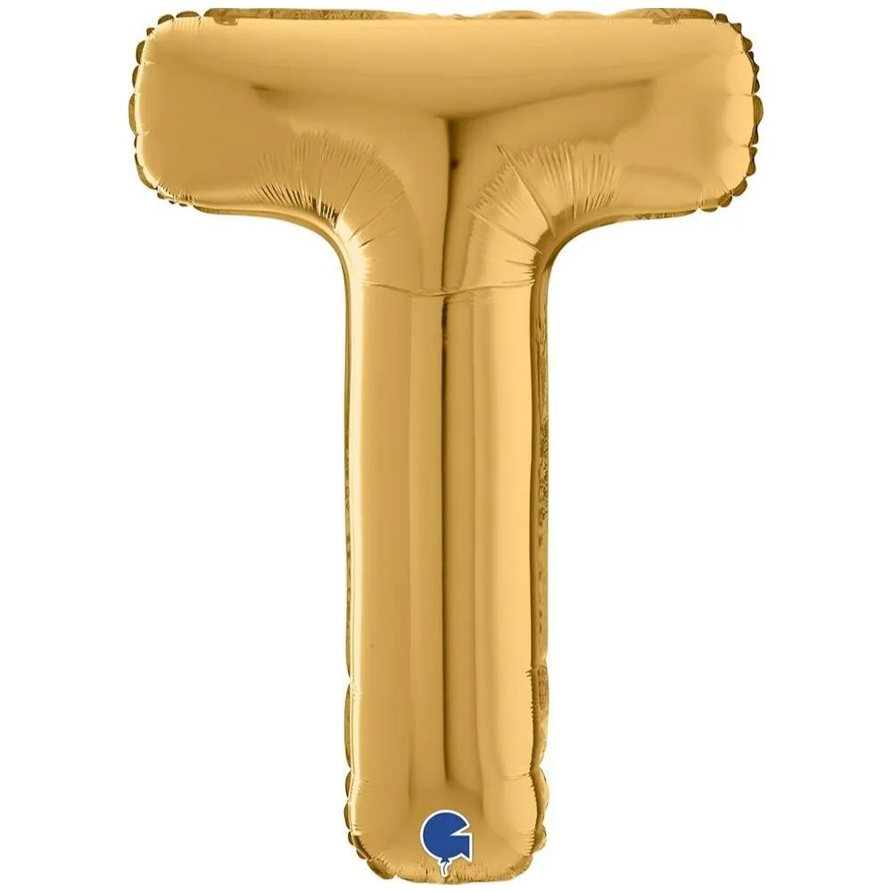 Balon Folie LITERA T Auriu 66 cm Grabo